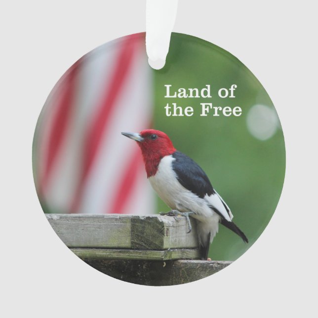 Red-headed Woodpecker Ornament (Front)