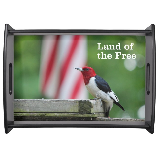 Red-headed Woodpecker Serving Tray (Front)