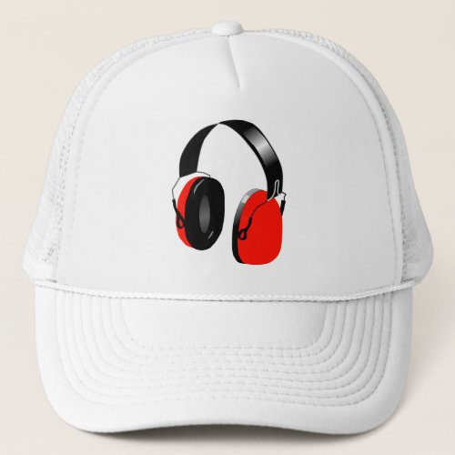 RED HEADPHONES FOR THE MODERN DJ TRUCKER HAT