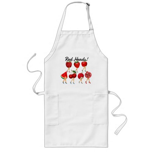 Red Heads Red Fruit With Ladies Legs  Long Apron