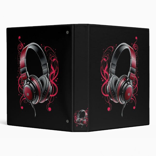 red headset 3 ring binder (Background)