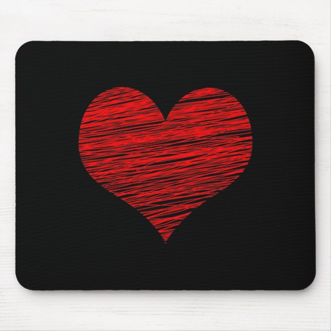 Red Hear For Girls And Boys-valentines Day Shirt  Mouse Pad (Front)