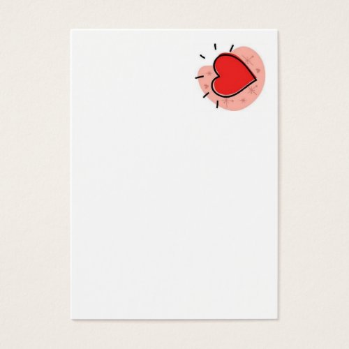 red heart business cards