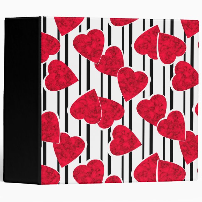 Red heart 3 ring binder (Front/Spine)
