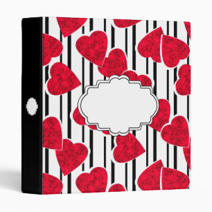 Red heart 3 ring binder