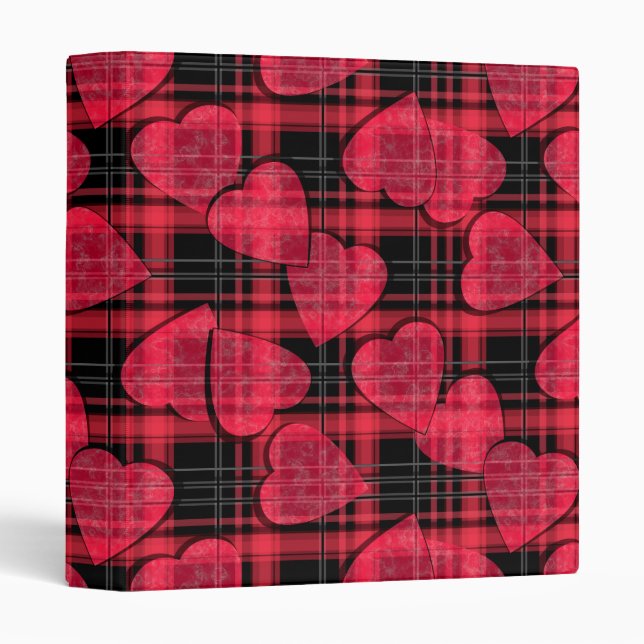 Red heart 3 ring binder (Front/Spine)