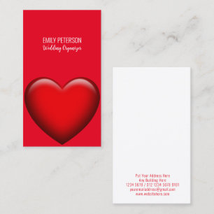 Red Heart 3D Business Card