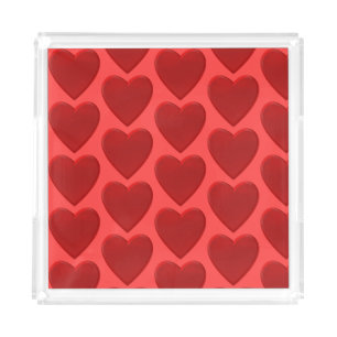 Red Heart Acrylic Tray