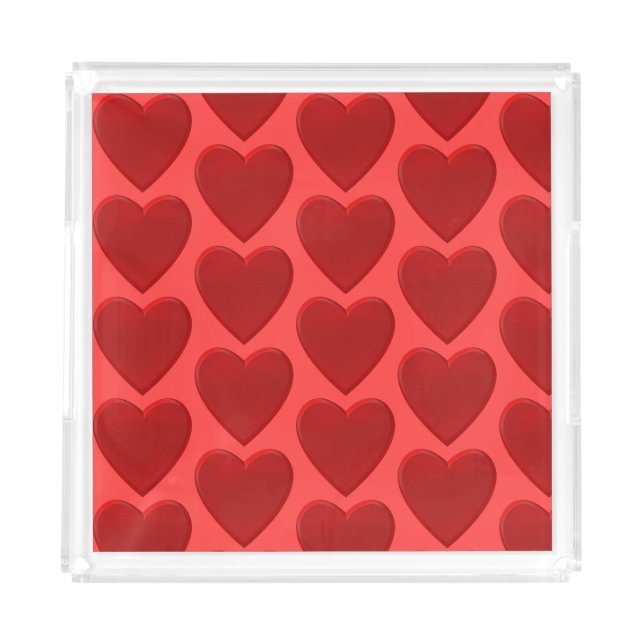 Red Heart Acrylic Tray (Front)