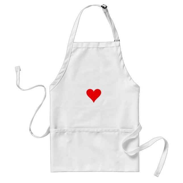Red heart adult apron (Front)