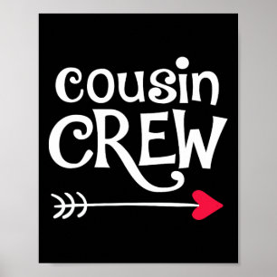 Red Heart And Arrow Cousin Crew Kids And Girls  Poster