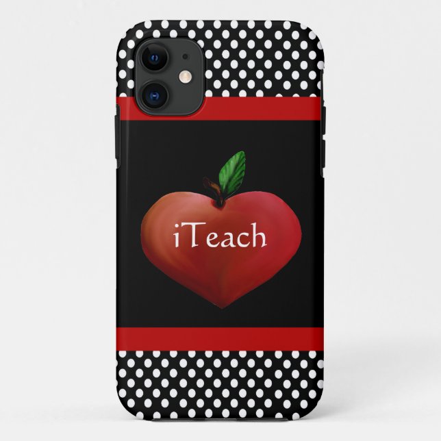 Red Heart Apple Teacher's iPhone 5 Case (Back)