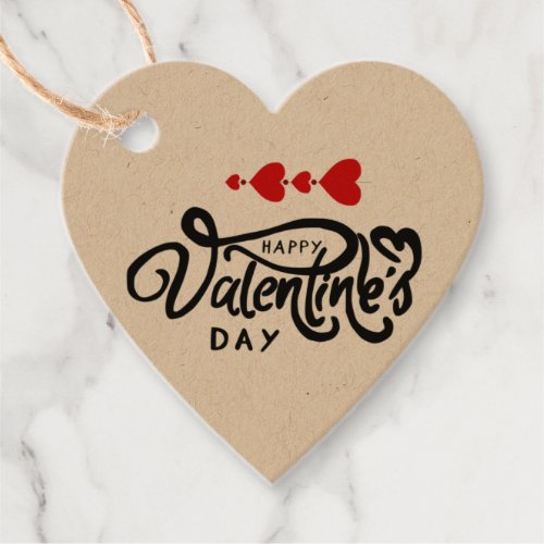 Red Heart Arrow Happy Valentine Love God Cherubs Favor Tags