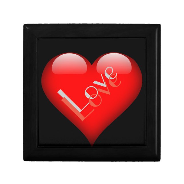Red Heart Attractive Parisian Love Wedding Gift Box (Front)