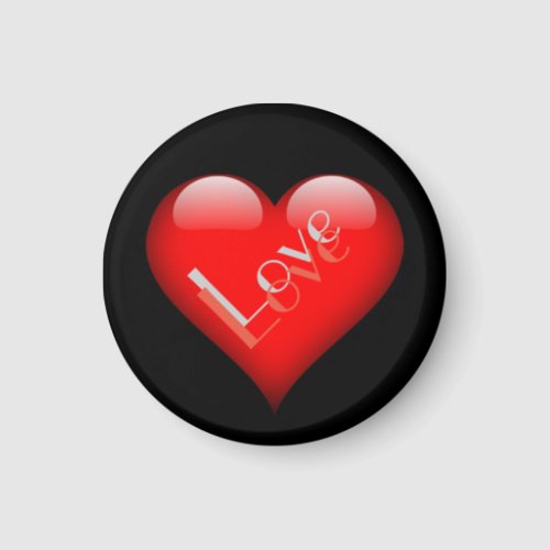 Red Heart Attractive Parisian Love Wedding Magnet