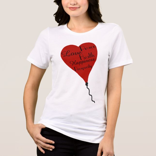 Red Heart Balloon Love Shirt (Front)