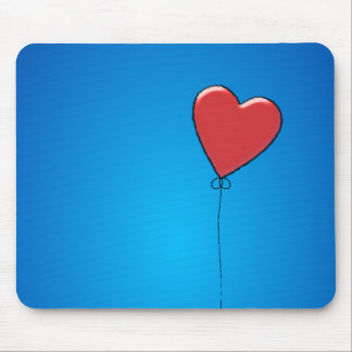 Red Heart Balloon Mousepad