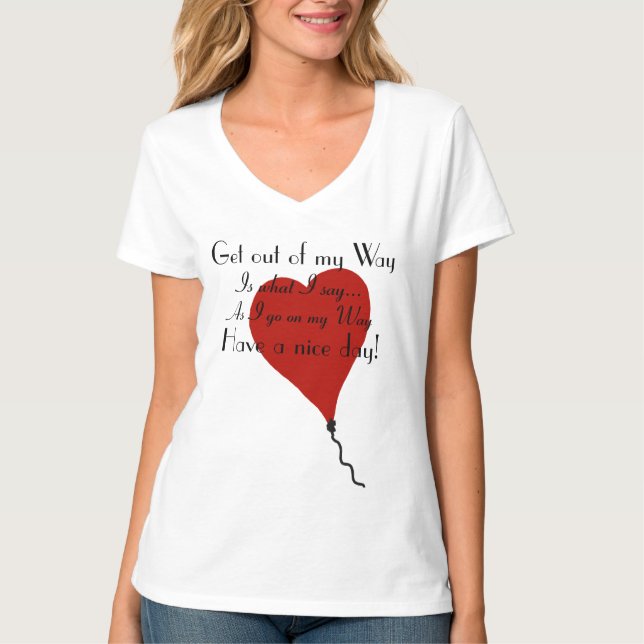 Red Heart Balloon Saying Shirt (Front)