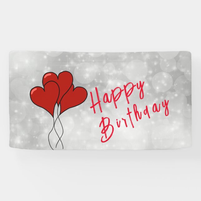 Red heart banner (Horizontal)