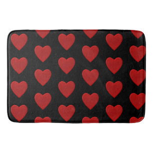 Red Heart Bath Mat