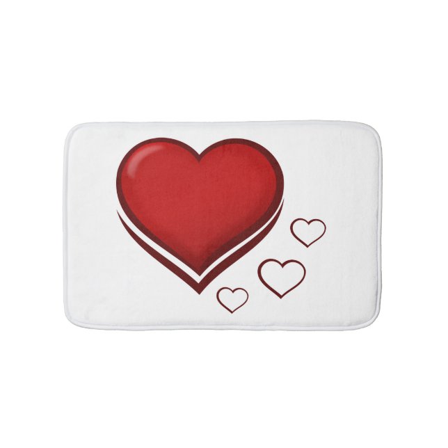 Red Heart Bathroom Mat (Front)