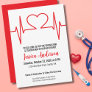 Red Heart Beat Nursing Medical Invitation