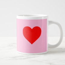 Red Heart Beat Pastel Pink