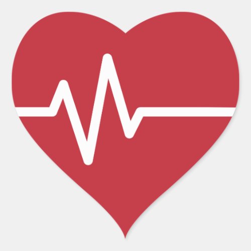 Red Heart Beats Heart Sticker