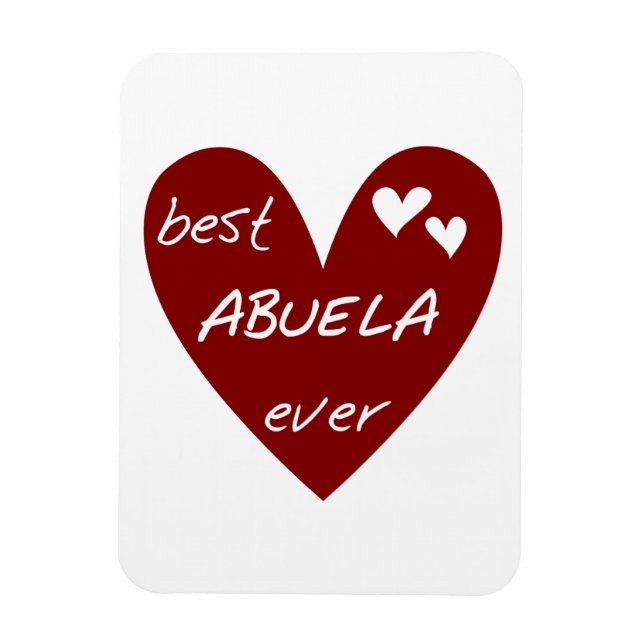 Red Heart Best Abuela Ever Gifts Magnet (Vertical)