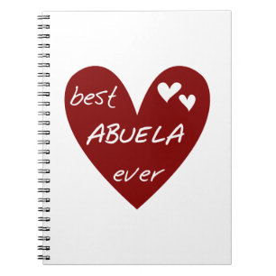 Red Heart Best Abuela Ever Gifts Notebook