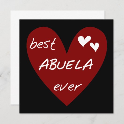 Red Heart Best Abuela Ever T-shirts and Gifts (Front/Back)