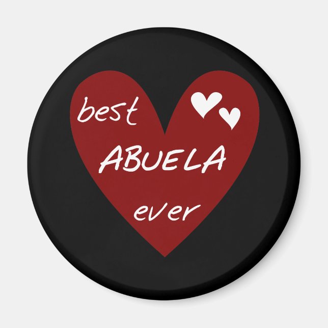 Red Heart Best Abuela Ever T-shirts and Gifts Magnet (Front)