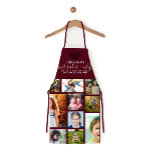 Red Heart Best Baker Chef Grandma Photo Collage Apron<br><div class="desc">This cute and sweet apron is perfect for any grandma. It features 13 customizable photos of her beautiful grandchildren. It also features the quote, "Proud Grandma. Best baker and chef, sprinkling every grandchild with love and affection, " in white handwritten cursive typography and dark burgundy heart on top of a...</div>