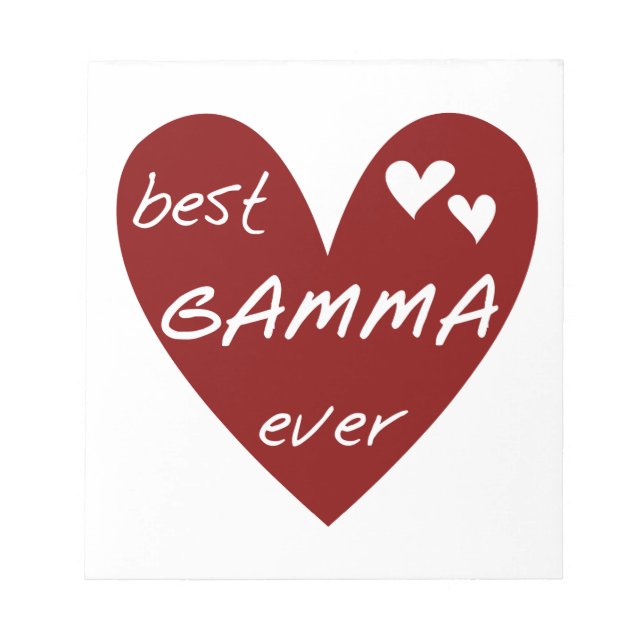 Red Heart Best Gamma Ever Gifts Notepad (Front)