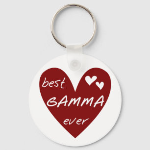 Red Heart Best Gamma Ever Tshirts and Gifts Keychain