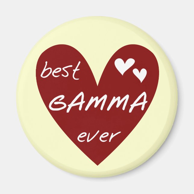 Red Heart Best Gamma Ever Tshirts and Gifts Magnet (Front)
