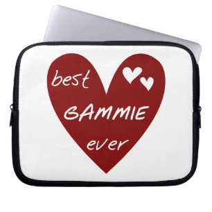 Red Heart Best Gammie Ever Gifts Laptop Sleeve