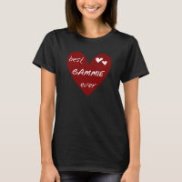 Red Heart Best Gammie Ever Tshirts and Gifts