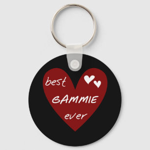 Red Heart Best Gammie Ever Tshirts and Gifts Keychain