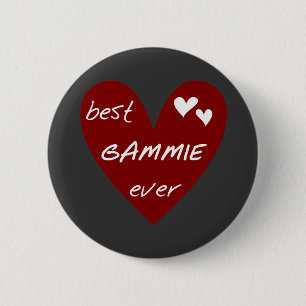 Red Heart Best Gammie Ever Tshirts and Gifts Pinback Button