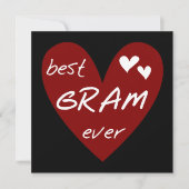 Red Heart Best Gram Ever Tshirts and Gifts (Front)