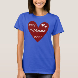 Red Heart Best Gramma Ever T-shirts and Gifts