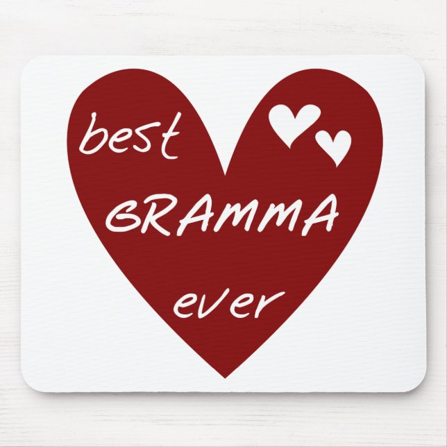 Red Heart Best Gramma Ever T-shirts and Gifts Mouse Pad (Front)