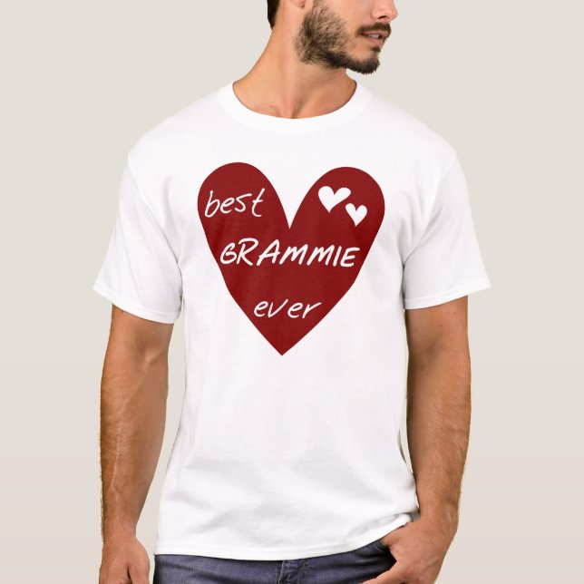 Red Heart Best Grammie Ever T-shirts and Gifts (Front)