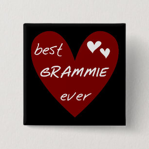 Red Heart Best Grammie Ever T-shirts and Gifts Button