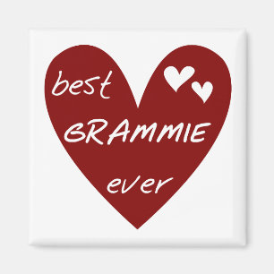 Red Heart Best Grammie Ever T-shirts and Gifts Magnet