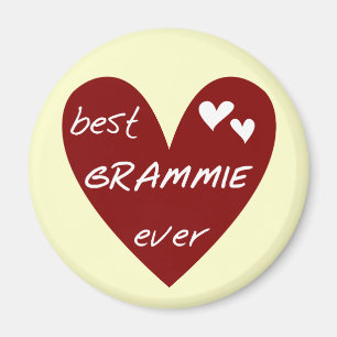 Red Heart Best Grammie Ever T-shirts and Gifts Magnet