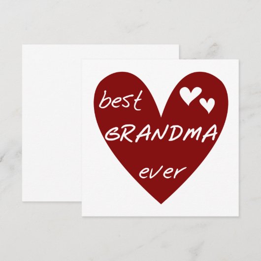 Red Heart Best Grandma Ever T-shirts and Gifts (Front/Back)
