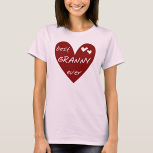 Red Heart Best Granny Ever Tshirts and Gifts