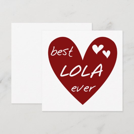 Red Heart Best Lola Ever T-shirts and Gifts (Front/Back)